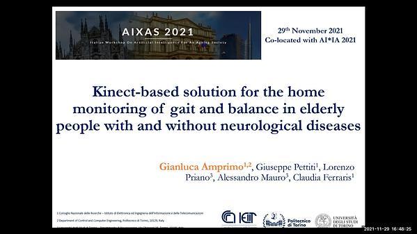 Kinect-based solution for the home monitoring of gait and balance in elderly people with and without neurological diseases