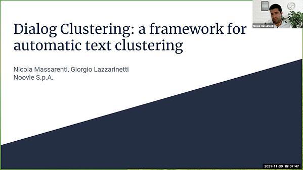 Dialog Clustering: a framework for automatic text clustering
