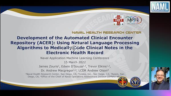 Development of the Automated Clinical Encounter Repository: Using natural language processing algorithms to medically code clinical notes in the electronic health record