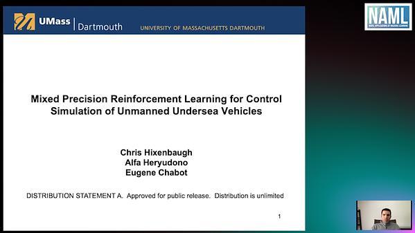 Mixed Precision Reinforcement Learning for Control Simulation of Unmanned Undersea Vehicles