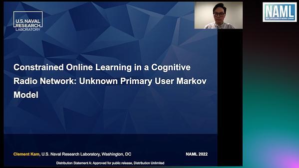 Online Learning of the Secondary User Policy in a Cognitive Radio Network with Constraints on a Markov Primary User with Unknown Dynamics