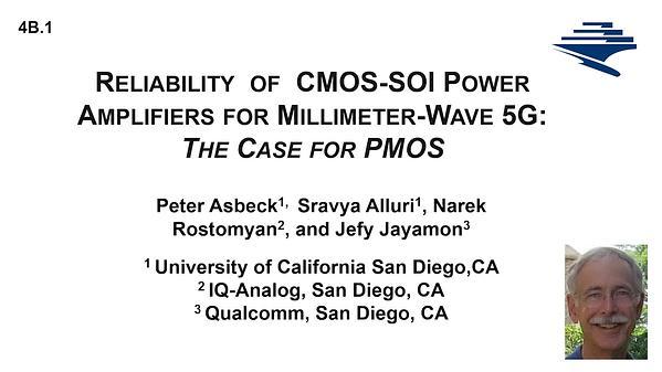 Reliability of CMOS-SOI power amplifiers for millimeter-wave 5G: the case for pMOS