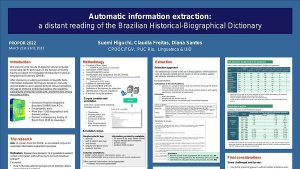 Automatic information extraction: a distant reading of the Brazilian Historical-Biographical Dictionary