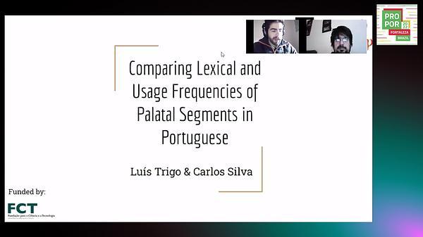 Comparing lexical and usage frequencies of palatal segments in Portuguese