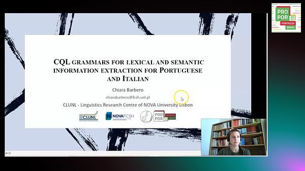 CQL grammars for lexical and semantic information extraction for Portuguese and Italian