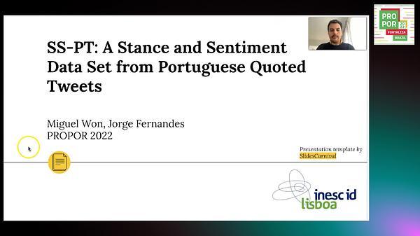 SS-PT: A Stance and Sentiment data set from Portuguese quoted tweets