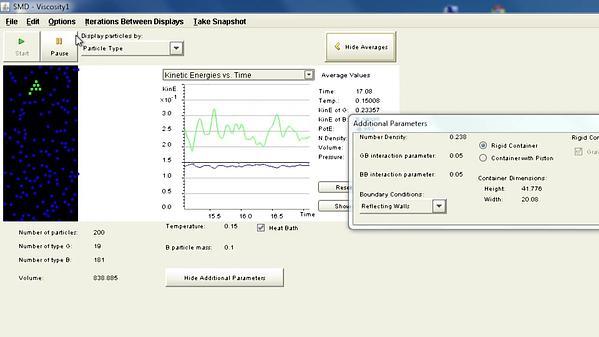 Molecular Dynamics MOOC 11.2.3. Viscosity, VMDL Simulation