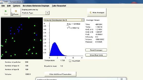 Molecular Dynamics MOOC 2.1.5. Calculating Properties of Two Particles with VMDL