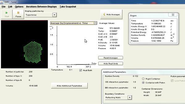 Molecular Dynamics MOOC 7.2.6. Property Calculations, VMDL Simulation