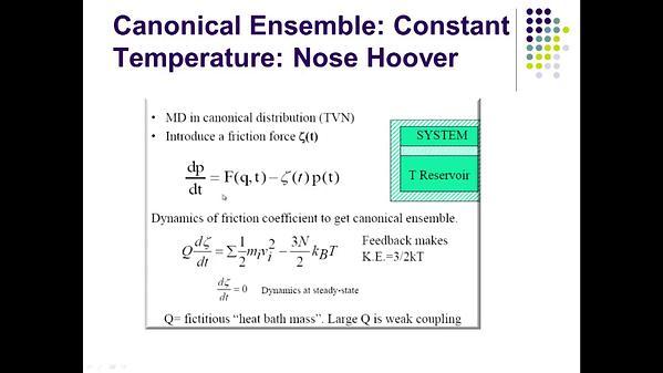 Molecular Dynamics MOOC 9.1.1. Property Calculations with Ensembles