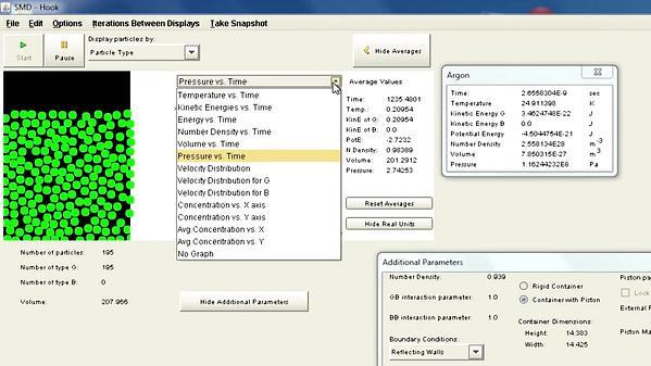 Molecular Dynamics MOOC 9.1.6. Hook, VMDL Simulation