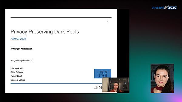 Privacy Preserving Dark Pools