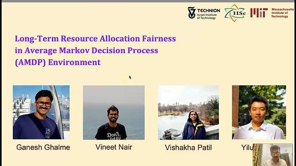 Long-Term Resource Allocation Fairness in Average Markov Decision Process (AMDP) Environment