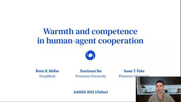 Warmth and Competence in Human-Agent Cooperation