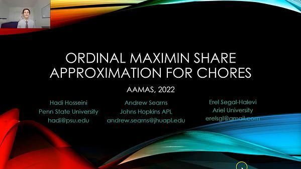 Ordinal Maximin Share Approximation for Chores