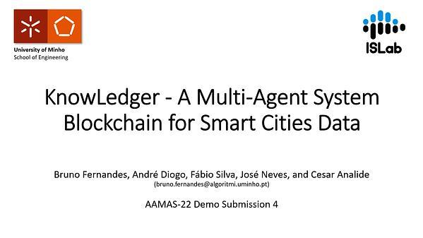 KnowLedger - A Multi-Agent System Blockchain for Smart Cities Data