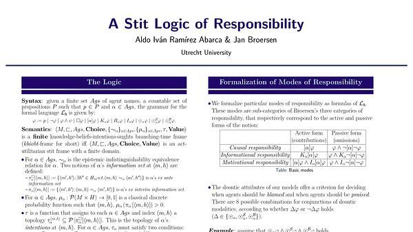 A Stit Logic of Responsibility