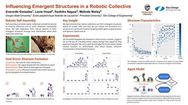 Influencing Emergent Self-Assembled Structures in Robotic Collectives Through Traffic Control