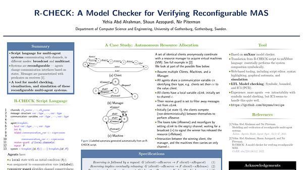 R-CHECK: A Model Checker for Verifying Reconfigurable MAS