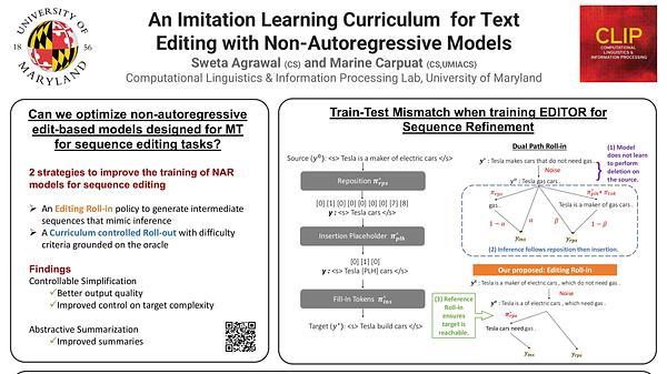 An Imitation Learning Curriculum for Text Editing with Non-Autoregressive Models