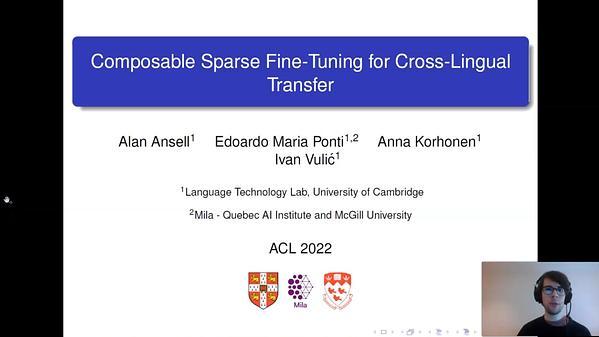 Composable Sparse Fine-Tuning for Cross-Lingual Transfer
