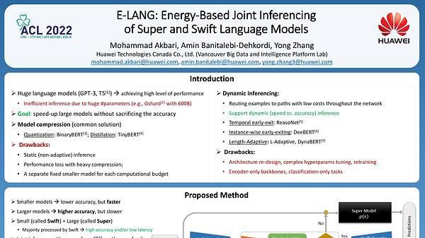 E-LANG: Energy-Based Joint Inferencing of Super and Swift Language Models