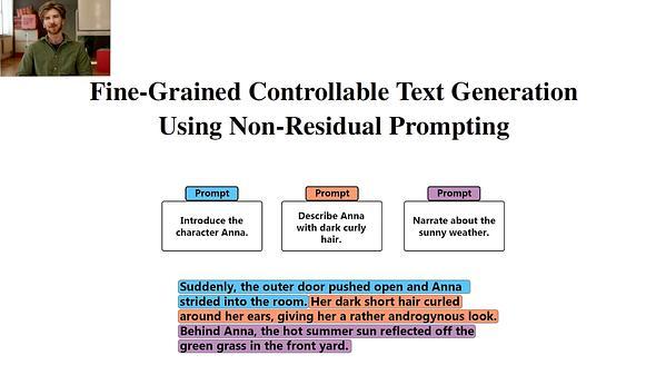Fine-Grained Controllable Text Generation Using Non-Residual Prompting