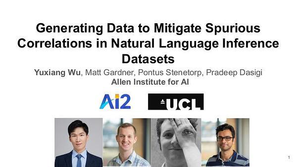 Generating Data to Mitigate Spurious Correlations in Natural Language Inference Datasets