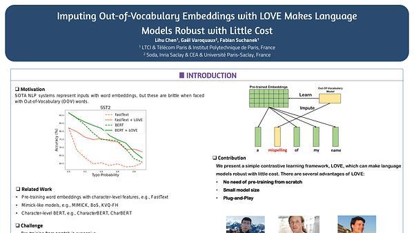 Imputing Out-of-Vocabulary Embeddings with LOVE Makes LanguageModels Robust with Little Cost