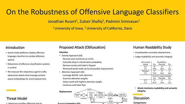 On the Robustness of Offensive Language Classifiers