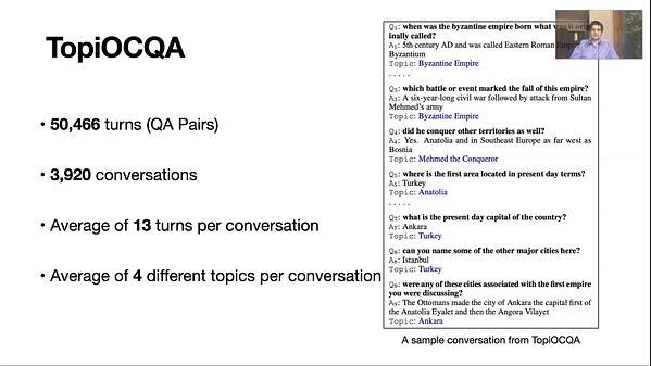 TopiOCQA: Open-domain Conversational Question Answering with Topic Switching
