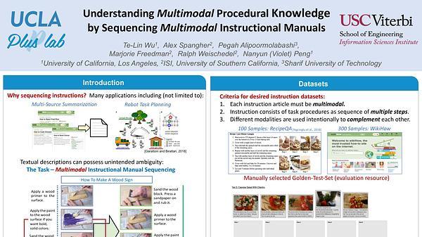 Understanding Multimodal Procedural Knowledge by Sequencing Multimodal Instructional Manuals