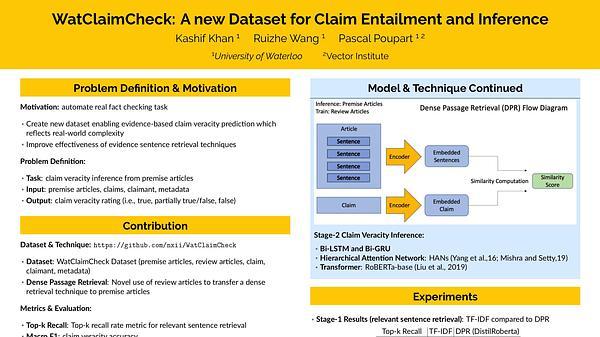 WatClaimCheck: A new Dataset for Claim Entailment and Inference