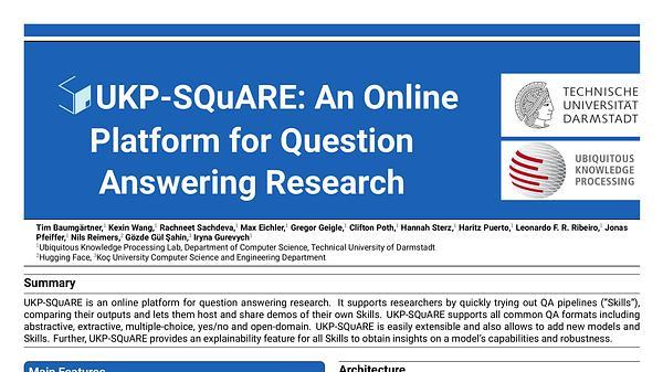UKP-SQUARE: An Online Platform for Question Answering Research