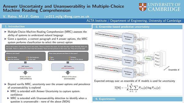 Answer Uncertainty and Unanswerability in Multiple-Choice Machine Reading Comprehension
