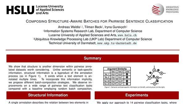 Composing Structure-Aware Batches for Pairwise Sentence Classification