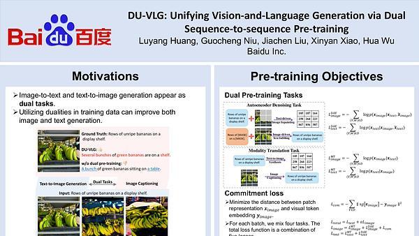 DU-VLG: Unifying Vision-and-Language Generation via Dual Sequence-to-Sequence Pre-training