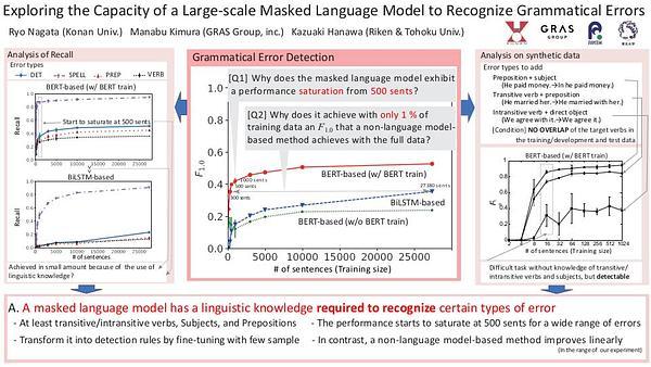 Exploring the Capacity of a Large-scale Masked Language Model to Recognize Grammatical Errors
