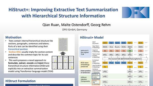 HiStruct+: Improving Extractive Text Summarization with Hierarchical Structure Information