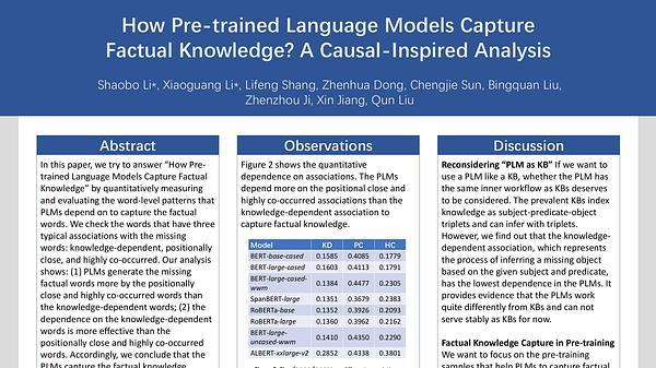 How Pre-trained Language Models Capture Factual Knowledge? A Causal-Inspired Analysis