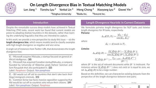 On Length Divergence Bias in Textual Matching Models