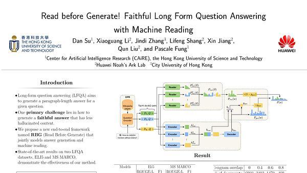 Read before Generate! Faithful Long Form Question Answering with Machine Reading