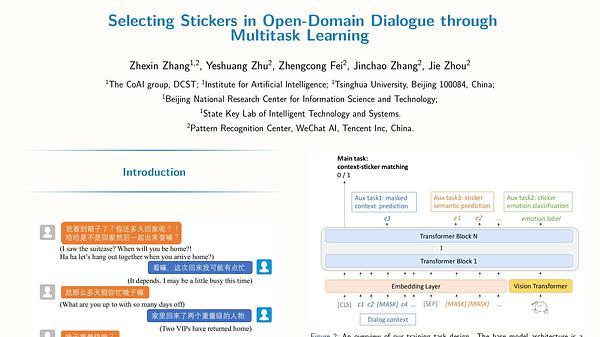 Selecting Stickers in Open-Domain Dialogue through Multitask Learning