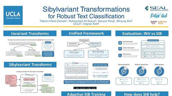 Sibylvariant Transformations for Robust Text Classification