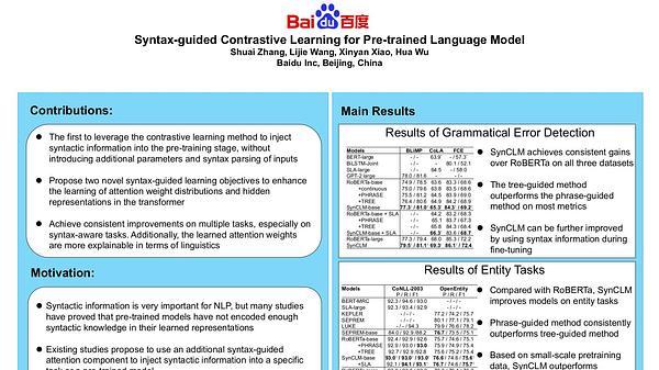 Syntax-guided Contrastive Learning for Pre-trained Language Model
