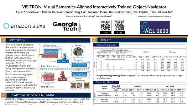 VISITRON: Visual Semantics-Aligned Interactively Trained Object-Navigator