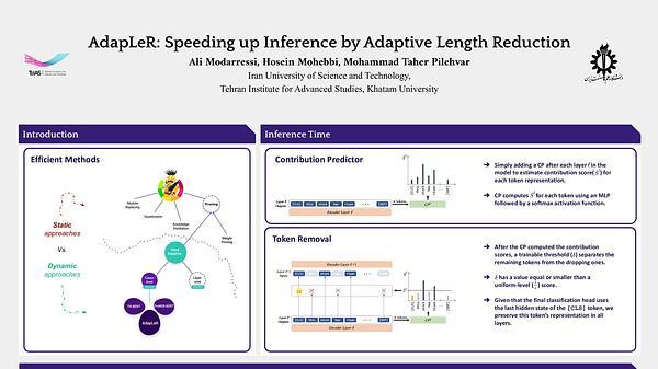 AdapLeR: Speeding up Inference by Adaptive Length Reduction