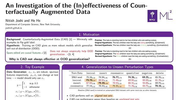 An Investigation of the (In)effectiveness of Counterfactually Augmented Data