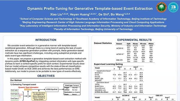 Dynamic Prefix-Tuning for Generative Template-based Event Extraction