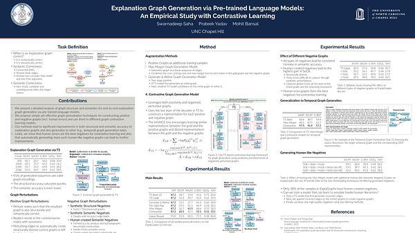 Explanation Graph Generation via Pre-trained Language Models: An Empirical Study with Contrastive Learning